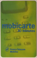 MOBICARTE 30 MINUTES - Verte / Petit Cadre - Carte Téléphone Utilisée  - Per Cellulari (ricariche)