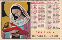 Calendarietto - Casa S.maria - Per Aspiranti Missionari - Pagliare - Ascoli Piceno - Anno 1976 - Tamaño Pequeño : 1971-80