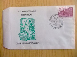 S4 BELGICA BELGIQUE FDC 1975 / 10 ANNIVERSAIRE PEPINPHILAC / CERCLE DES COLLECTIONNEURS / COB 1769 - Expositions Philatéliques