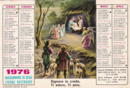 Calendarietto - Convento Madonna Delle Grazie - Varallo Sesia - Anno 1976 - Tamaño Pequeño : 1971-80