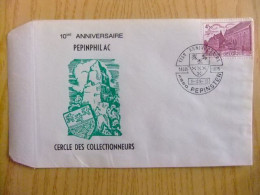 S4 BELGICA BELGIQUE FDC 1975 / 10 ANNIVERSAIRE PEPINPHILAC / CERCLE DES COLLECTIONNEURS / COB 1769 - Expositions Philatéliques