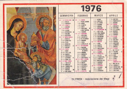 Calendarietto - Di Fredi - Adorazione Dei Magi - Anno 1976 - Tamaño Pequeño : 1971-80