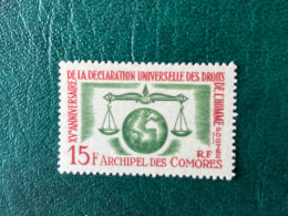 COMORES 1963 1 V Neuf ** MNH Mi 54 Déclaration Universelle Droits De L’homme  COMOROS KOMOREN - Nuovi