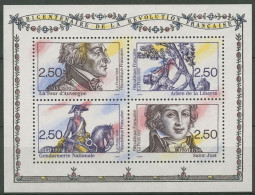 Frankreich 1991 Franz. Revolution Persönlichkeiten Block 11 Postfrisch (C23734) - Unused Stamps