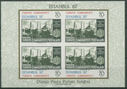 Türkei 1985 INSTANBUL '87: Marke Auf Marke Block 24 Postfrisch (C6716) - Hojas Bloque