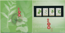 Hongkong 2001 Heilpflanzen 1002/05 Im Folder Postfrisch (SG99399) - Ongebruikt