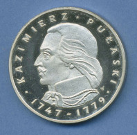 Polen 100 Zlotych 1976, Kasimir Pulaski, Silber, KM Y84 PP (m4243) - Pologne