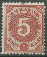 Curacao 1889 Wertziffer Im Kreis 23 Mit Falz, Mängel - Curazao, Antillas Holandesas, Aruba