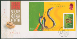 Hongkong 2001 Chin. Neujahr Jahr Der Schlange Block 86 FDC (X99407) - FDC