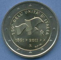 Italien 2 Euro 2011 150 Jahre Vereinigung, Vz/st (m4910) - Italie