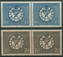 Schweden 1968 Schwedische Reichsbank Siegel 603/04 Dl/Dr Paare Postfrisch - Ongebruikt