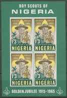 Nigeria 1965 50 Jahre Pfadfinderbewegung Block 5 Postfrisch (C40200) - Nigeria (1961-...)