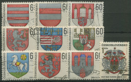 Tschechoslowakei 1968 Stadtwappen 1819/28 Gestempelt - Usati
