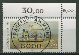 Bund 1985 100. Todestag Von Carl Spitzweg 1258 KBWZ Gestempelt - Gebraucht