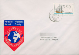 Portugal ATM 1995 Segelschiffe Einzelwert Auf Express-Brief, ATM 10 FDC (X80378) - Vignette [ATM]