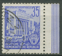 DDR 1953 Fünfjahrplan (I) 374 X II, Rand Rechts, Gestempelt - Oblitérés