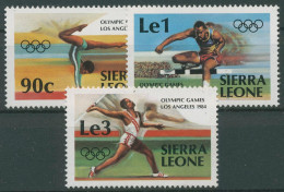 Sierra Leone 1984 Olympische Sommerspiele Los Angeles 741/43 Postfrisch - Sierra Leone (1961-...)