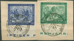 All. Besetzung 1948 Leipziger Messe 967/68 UR Mit Sonderstempel, Briefstücke - Usati