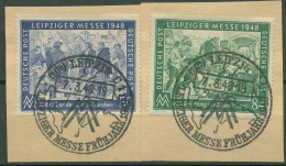 Alliierte Besetzung 1948 Leipziger Messe 967/68 Sonderstempel, Briefstücke - Afgestempeld