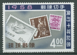 Ryukyu-Inseln 1958 10 Jahre Insel-Briefmarken 57 Postfrisch - Riukiu-eilanden