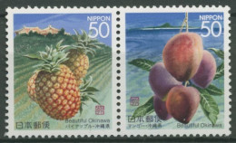 Japan 1997 Präfekturmarken Okinawa: Ananas, Mango 2459/60 ZD Postfrisch - Unused Stamps