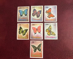 NICARAGUA 1986 Complete 7v Neuf MNH ** YT 1432 PA 1165 / 1170 Mariposa Butterfly Borboleta Schmetterlinge Farfalla - Farfalle