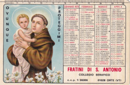 Calendarietto - Fratini Di S.antonio - Collegio Serafico - Orte - Viterbo - Anno 1975 - Tamaño Pequeño : 1971-80