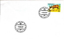 KAZAKHSTAN, FDC, Saiga Antelope   /   Lettre De Première Jour, Saiga Antilope - Animalez De Caza