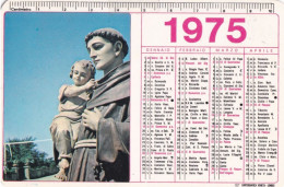 Calendarietto - I Fratini Di S.antonio Di Lonigo - Verona - Anno 1975 - Tamaño Pequeño : 1971-80