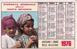 Calendarietto - Il Ponte D'oro - Giornata Mondiale Della Santa Infanzia - Roma - Anno 1976 - Kleinformat : 1971-80