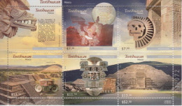 2010 Mexico Teotihuacan Archaeological Site Miniature Sheet Of 6 MNH - Messico