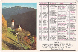 Calendarietto - Istituto Ausiliarie Della Parrocchia Al Villaggio Betania Di C. Isola - Siracusa C- Anno 1974 - Tamaño Pequeño : 1971-80