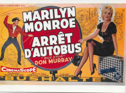 CPSM - MARILYN MONROE  Affiche Belge Arret D Autobus Bus Stop Film 1956. - Affiches Sur Carte