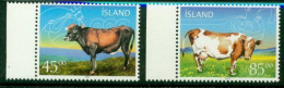 ICELAND 2003 Mi 1030-31** Cows [B627] - Koeien