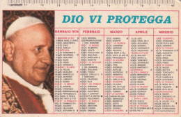 Calendarietto - La Voce Della Scuola Apostolica - Albino - Bergamo - Anno 1974 - Formato Piccolo : 1971-80