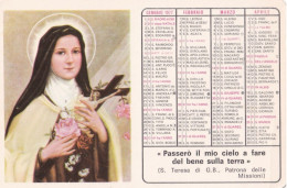 Calendarietto - Missioni Dei Carmelitani Scalzi - S.teresa Di B.g. Patroma Delle Missioni - Firenze - Anno 1977 - Tamaño Pequeño : 1971-80