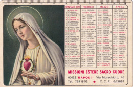 Calendarietto - Missioni Estere  Sacro Cuore - Napoli - Anno 1975 - Tamaño Pequeño : 1971-80