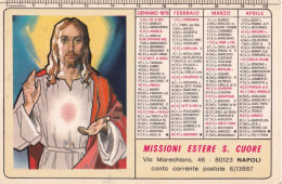 Calendarietto - Missioni Estere  Sacro Cuore - Napoli - Anno 1976 - Tamaño Pequeño : 1971-80