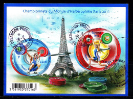 2011 N F4598 HALTEROPHILIE OBLITERE CACHET ROND #234# - Oblitérés