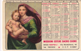 Calendarietto - Missioni Estere Sacro Cuore  - Napoli - Anno 1975 - Formato Piccolo : 1971-80