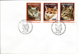 MOZAMBIQUE, FDC,  Pedigree Cats    /     MOZAMBIQUE, Lettre De Première Jour, Les Chats De Race - Hauskatzen