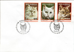 MOZAMBIQUE, FDC,  Pedigree Cats    /     MOZAMBIQUE, Lettre De Première Jour, Les Chats De Race - Katten