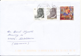 Spain Cover Sent To Germany 23-7-2016 Topic Stamps - Cartas & Documentos