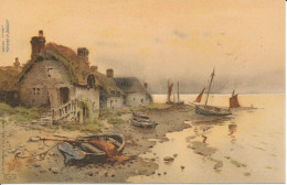 PC24815 Old Painting. Fisherman House Near The River. Faulkner. No 988 D - Welt