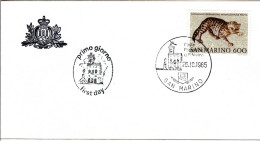 SAN MARINO  FDC, Cat     /  SAINT MARIN , Lettre De Première Jour, Chat   1985 - Gatos Domésticos