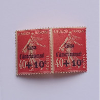 Paire De Timbres Au Profit De La Caisse D'amortissement, 1928, - Unused Stamps