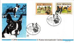 SAN MARINO  FDC, Pedigree Dogs /  SAINT MARIN , Lettre De Première Jour, Chiens De Race    1994 - Cani