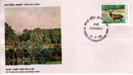 INDIA FDC,  Deer      /     L`INDE,  Lettre De Première Jour,  Cerf   1983 - Selvaggina