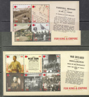 2014 New Zealand World War One WWI Military History Complete Set Of 2 Sheets MNH @ BELOW FACE VALUE - Ongebruikt