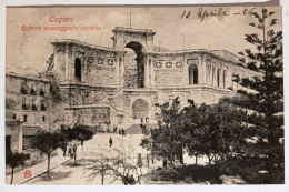 SARDEGNA CAGLIARI ESTERNO PASSEGGIATA COPERTA Formato Piccolo Viaggiata Nel 1906 - Condizioni Buone - Cagliari